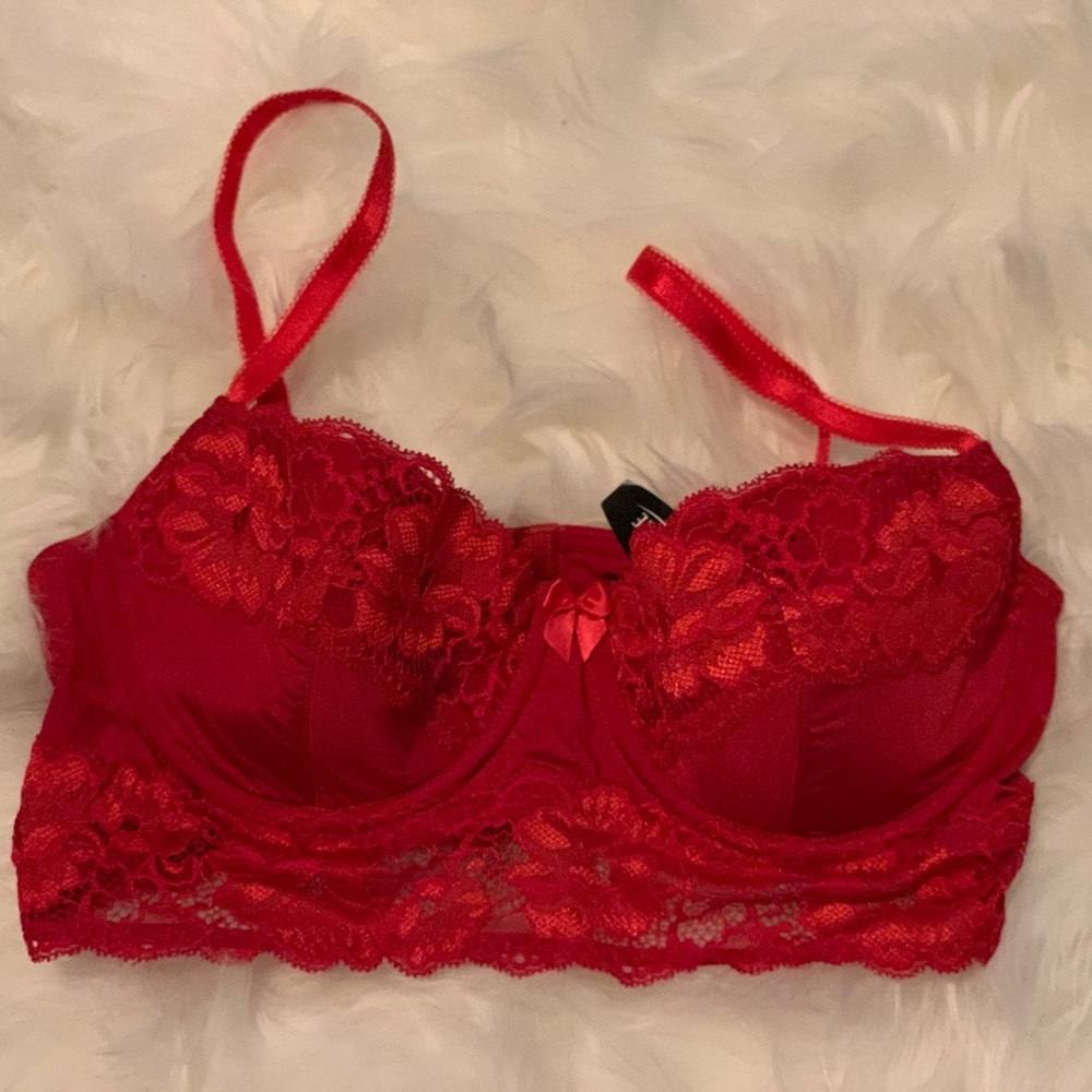 Lacey crimson bra, 34C, NWT, Adore Me